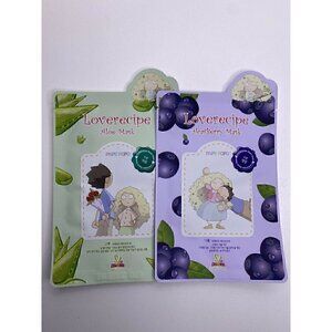 NEW Love Recipe Mask Single Use (2) Aloe & Acaiberry Mask Pape Popo Sallys Box